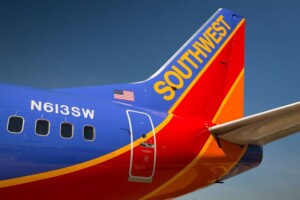 SOUTHWEST tail of plane
