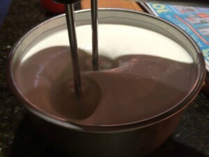 chocolate cake with cream cheese frosting