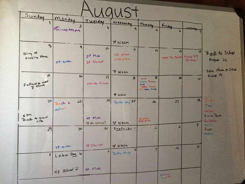 DIY calendar
