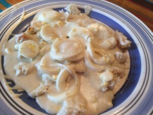 creamed eggs broken up 2