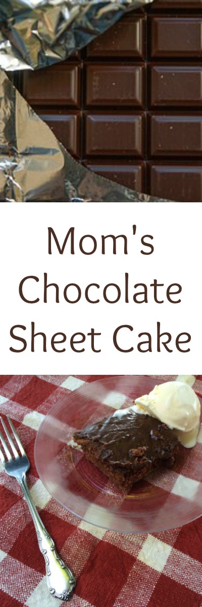 Pinterest Mom's chocolate sheet cake