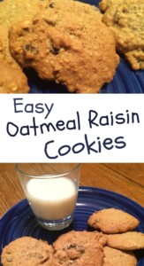 Pinterest easy oatmeal Raisin Cookies