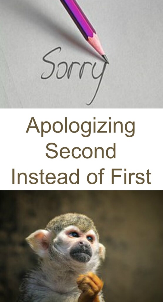 apologizing