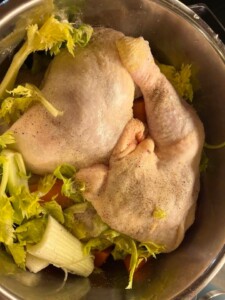 homemade chicken broth