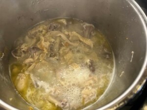 homemade chicken broth